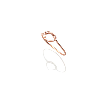 Filodamore ring with Knotted Heart in 9kt RoseGold