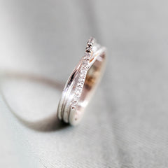 Filodellavita Classic 3 wires in 925 Silver and 12 White Diamonds