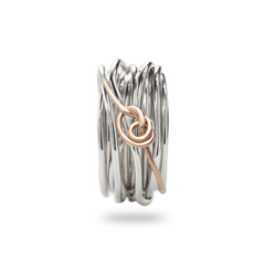 Filodellavita Classic 13 wires in 925 Silver and 9kt Yellow Gold Filodamore Knot