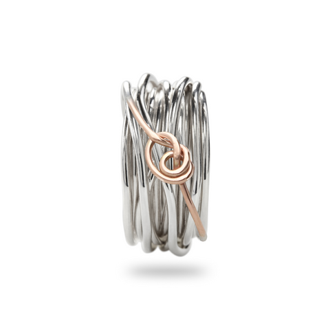 Filodellavita Classic 13 wires in 925 Silver and 9kt Yellow Gold Filodamore Knot