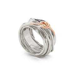 Filodellavita Classic 13 wires in 925 Silver and 9kt Yellow Gold Filodamore Knot
