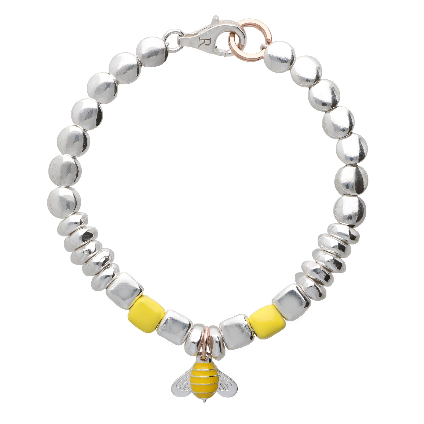 Bracciale Perline Argento Regalo Bracciale In Argento Sterling 925 Con Ciondolo Ape E Zirconi - Gioiello Handmade Per Donna Bracciale Argento 925 Ciondolo Ape - Foto 12