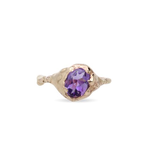 Anello in Oro Giallo 9kt e Ametista