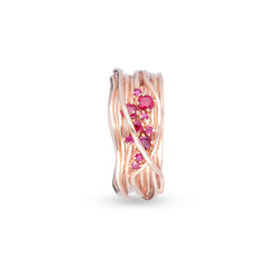 Filodellavita Ten 10 fili in Oro Bianco o Oro Rosa 18kt e Rubini