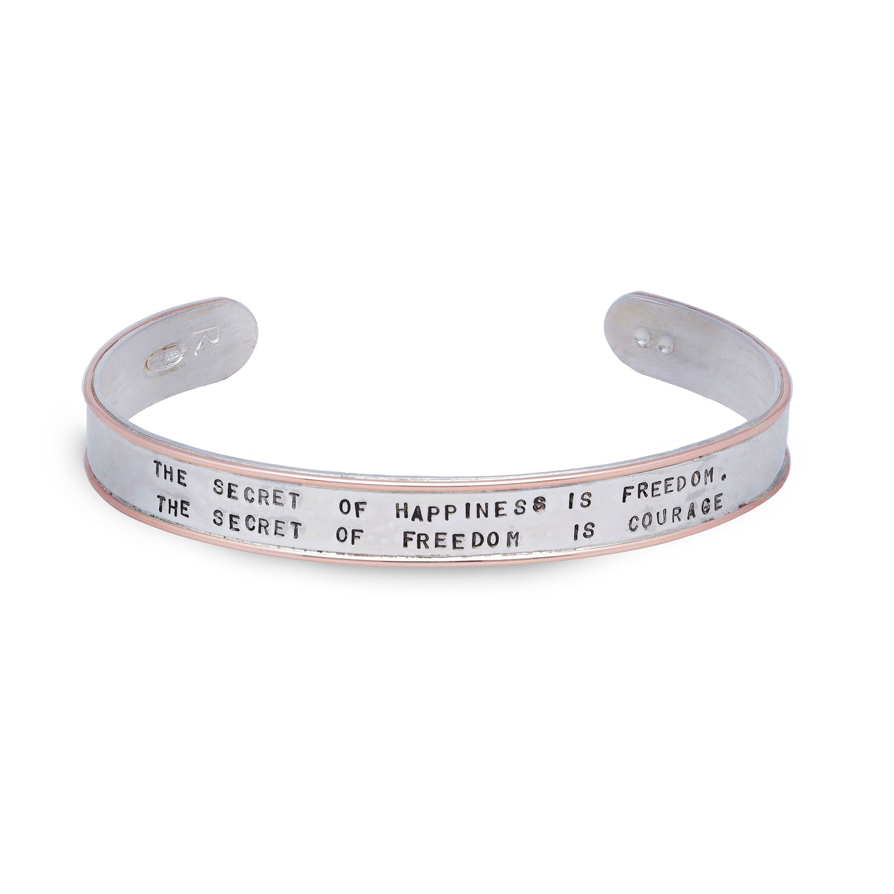 Braccale rgdo aperto n Argento 925 e Oro Rosa 9kt | Argento Braccale rgdo aperto n Argento 925 e Oro Rosa 9kt | Argento