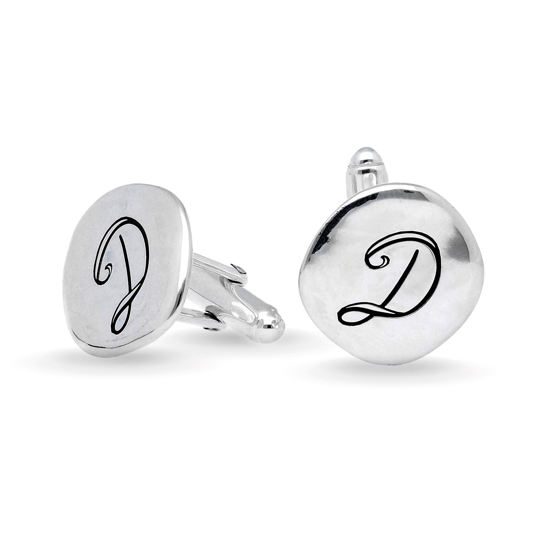 Gemelli Ovali In Argento 925 Con Ancora Incisa - Foto 8