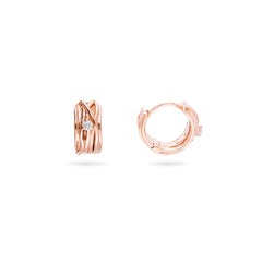 Filodellavita Mini - Orecchini in Oro Giallo / Rosa / Bianco 9kt e Diamante Bianco