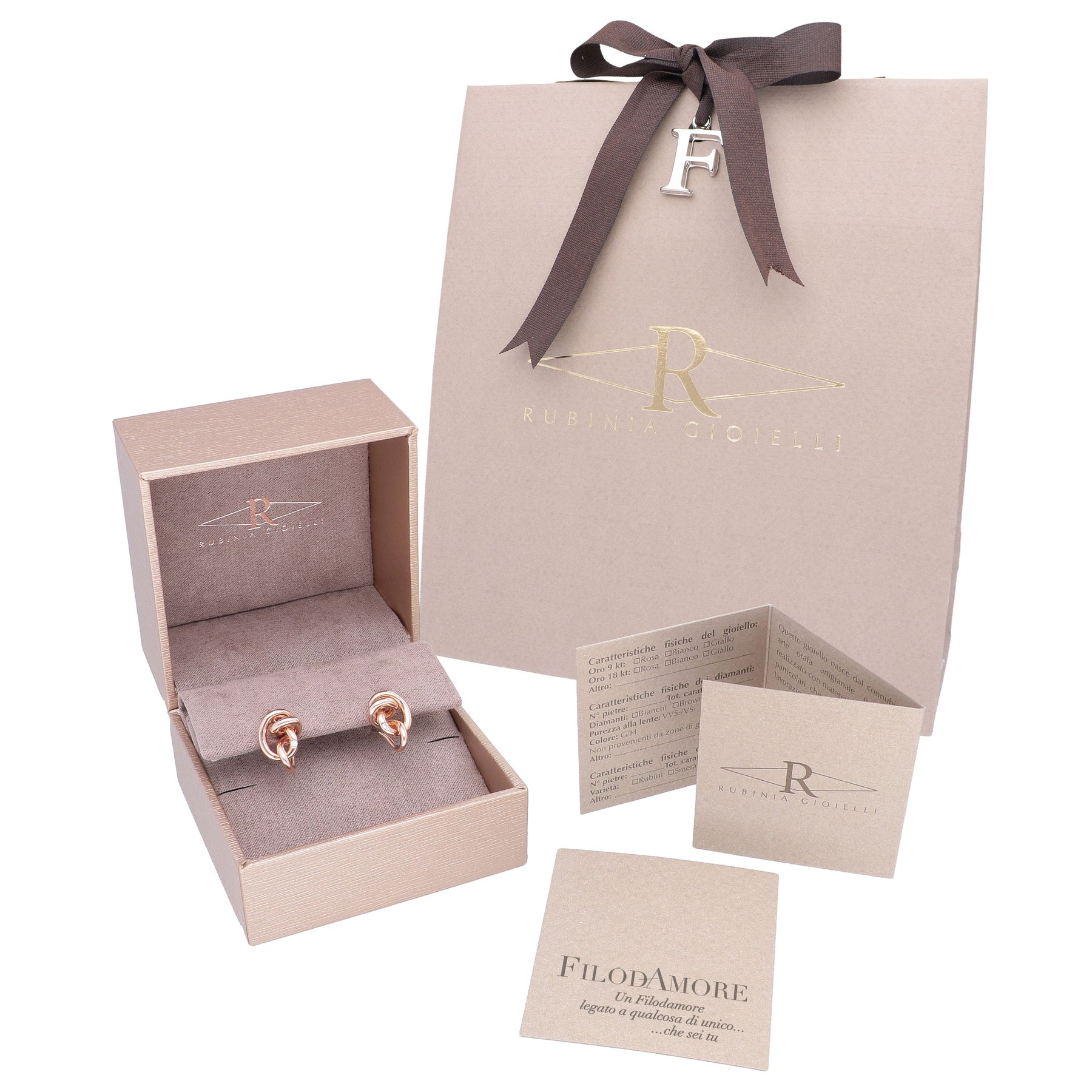 Orecchini da donna in argento sterling 925 con piccolo nodo d'amore Orecchini da donna in argento sterling 925 con piccolo nodo d'amore